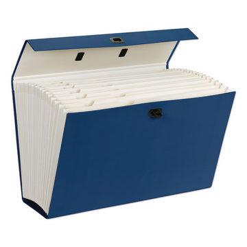 Smead® Expanding File Box, 16.63" Expansion, 19 Sections, 1-19-cut Tab, Legal Size, Blue freeshipping - TVN Wholesale